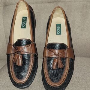 Bass Men's Black and Brown Loafers